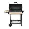 Red Deco Outdoor Kentucky węglowy grill i wędzarnia, czarny