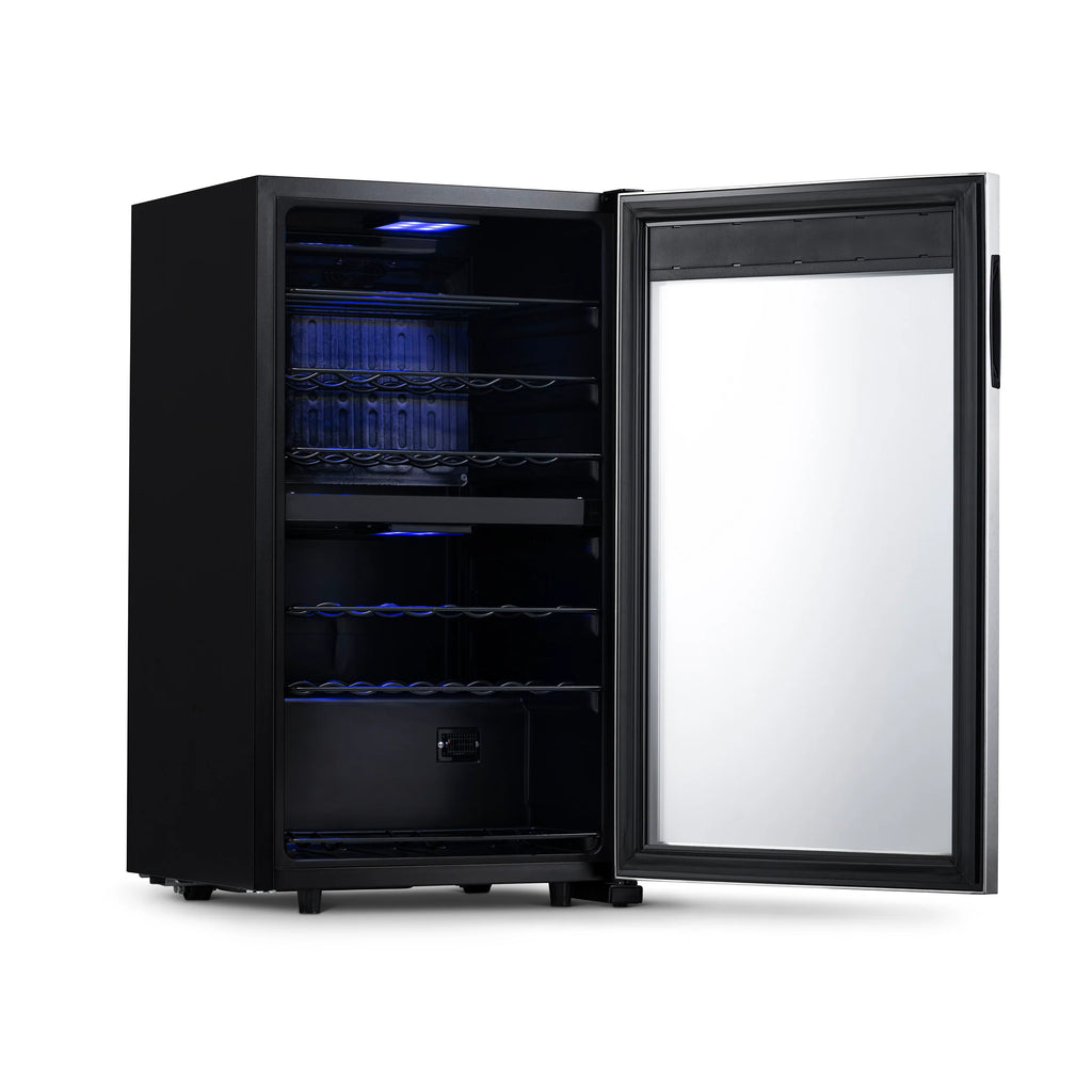 2026 Refrigerador de Vinos Independiente Newair® – 28 Botellas (48 cm), Doble Zona, Acero Inoxidable