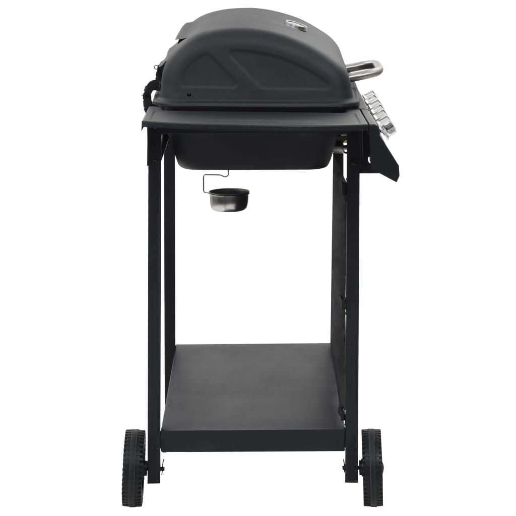 VidaXL Portable 6-burner Gas Grill Steel Black