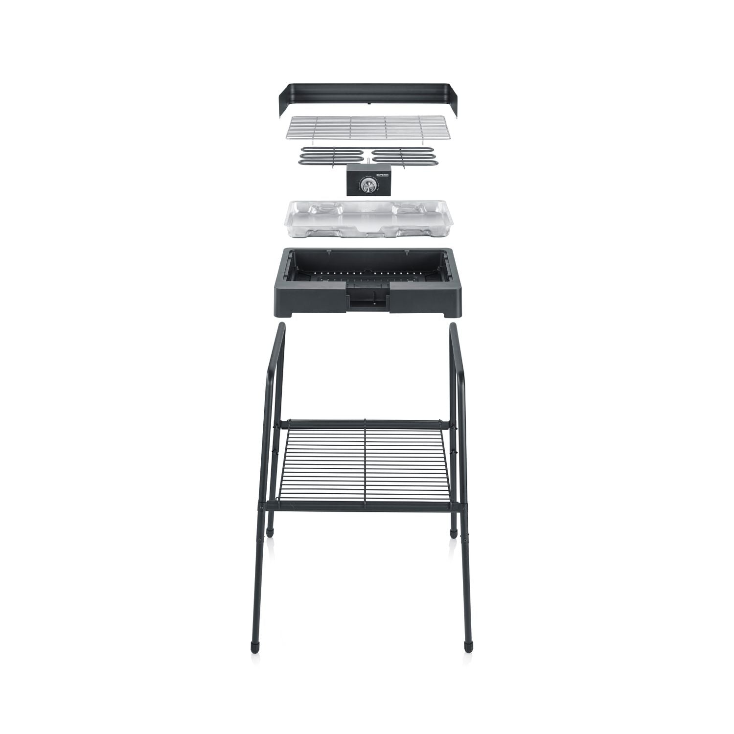 Grill ze stojakiem, czarny, 2200 W, Severin PG 8566