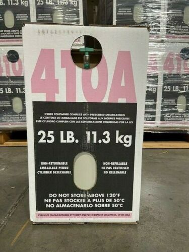 2026 Refrigerante R410A 25 lb – Nuevo y sellado de fábrica