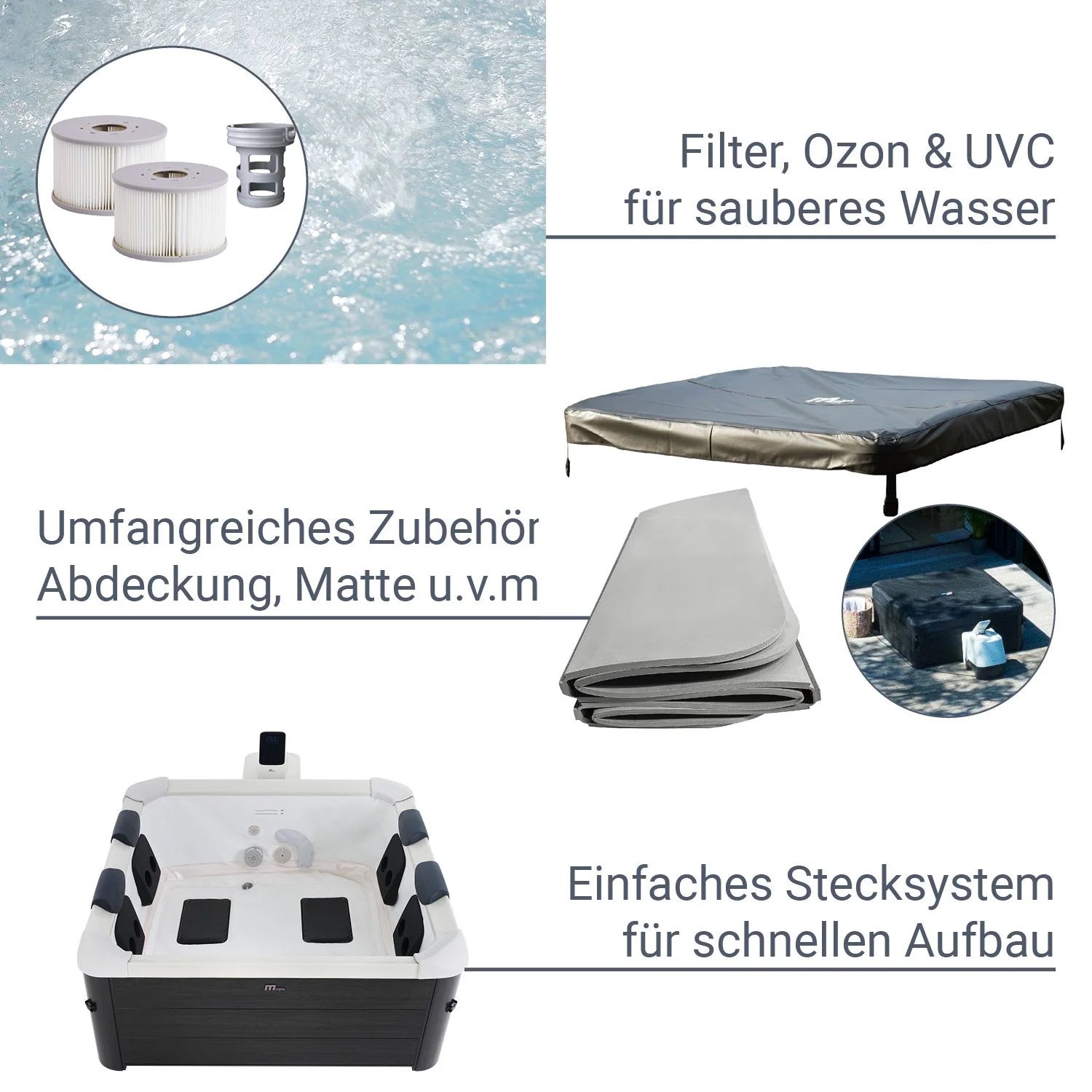 2025 Spa z hydromasażem Oslo z oświetleniem LED