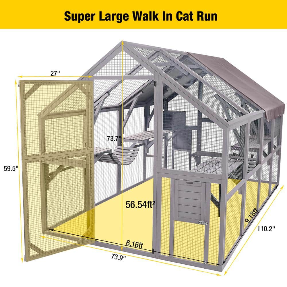 Aivituvin Outdoor Cat Run – Duży wybieg dla kotów