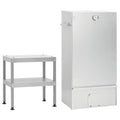 Horno Ahumador De Barbacoa Con Mesa Acero Galvanizado Vidaxl