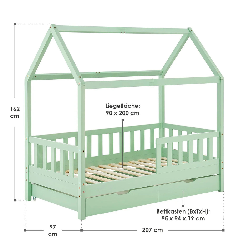 2026 Cama infantil Marli 90 x 200 cm con cajones de almacenamiento