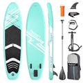 2026 FBSPORT Tabla de Paddle Surf Inflable, Grosor 15 cm, Kit Completo con Remo de Aluminio Ajustable y Bomba (Verde)