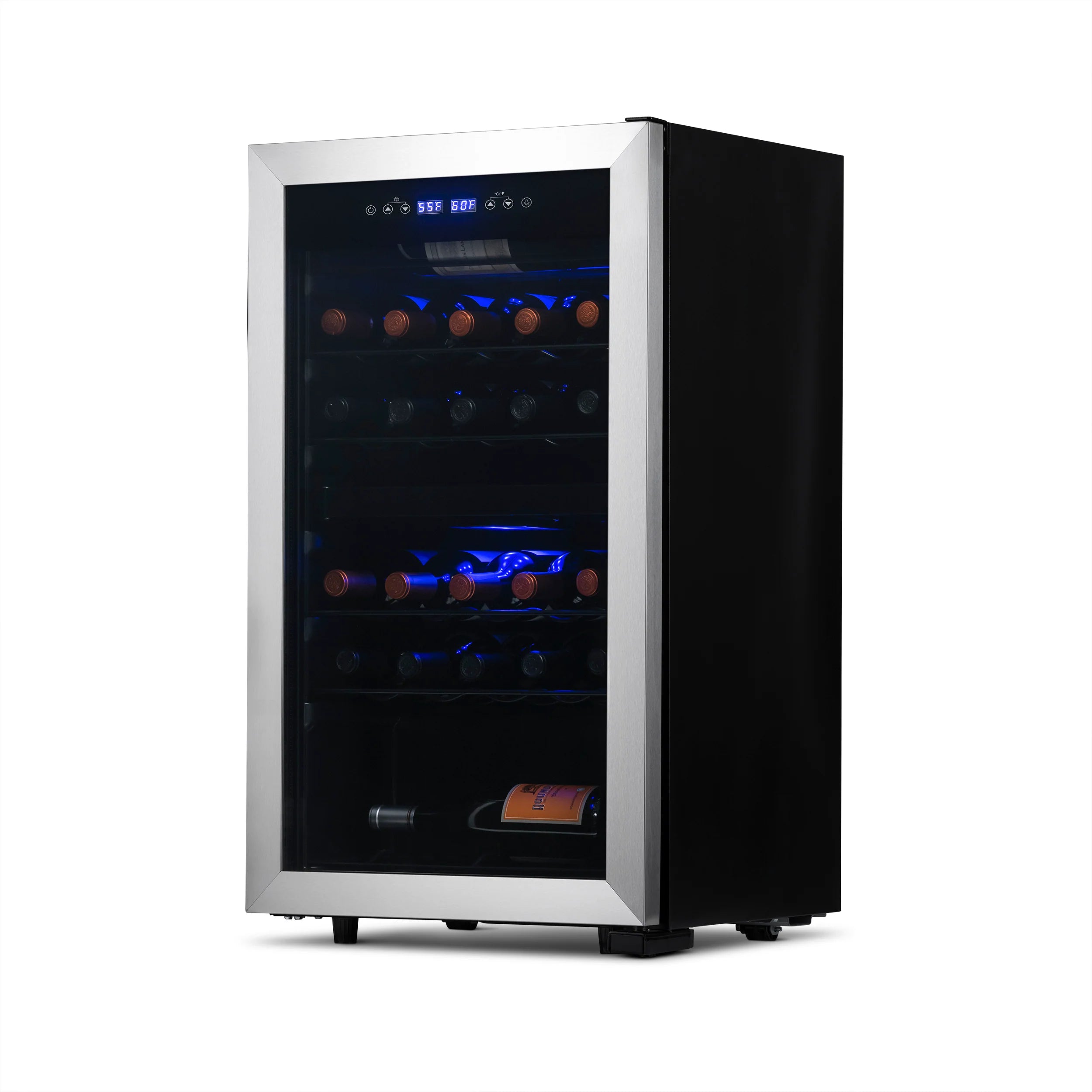 2026 Refrigerador de Vinos Independiente Newair® – 28 Botellas (48 cm), Doble Zona, Acero Inoxidable