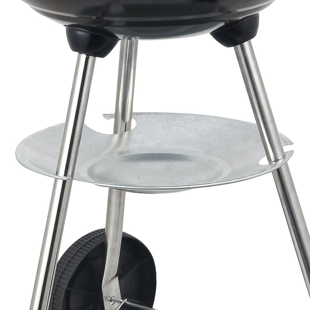 Grill węglowy Lolahome ze stalowym rusztem, 74x45x41 cm, czarny