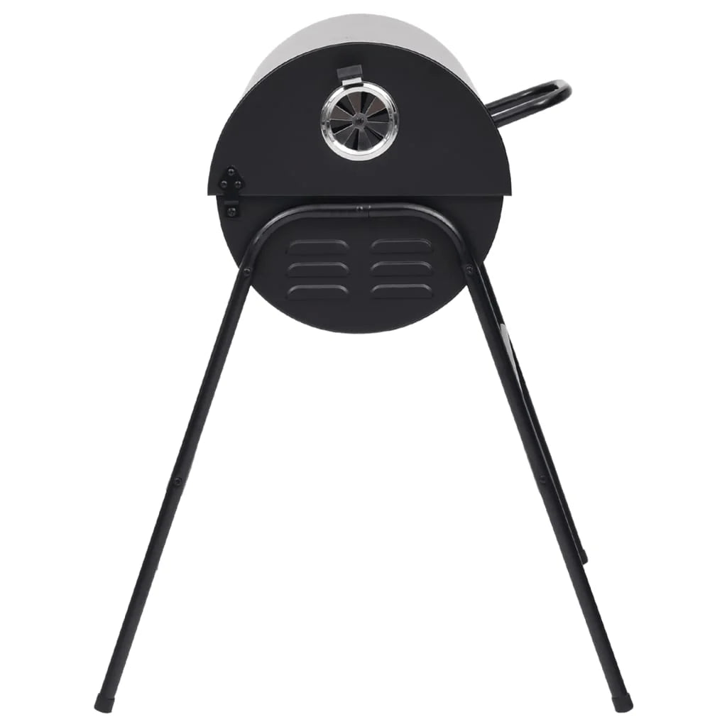 2026 Parrilla con 2 rejillas de cocción negra – Barbacoa portátil de 80x95x90 cm en acero