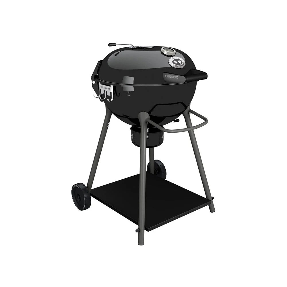 2026 Barbacoa de Carbón Outdoorchef KENSINGTON 570 C – Sistema Slide-Trichter para calor directo/indirecto – Negro