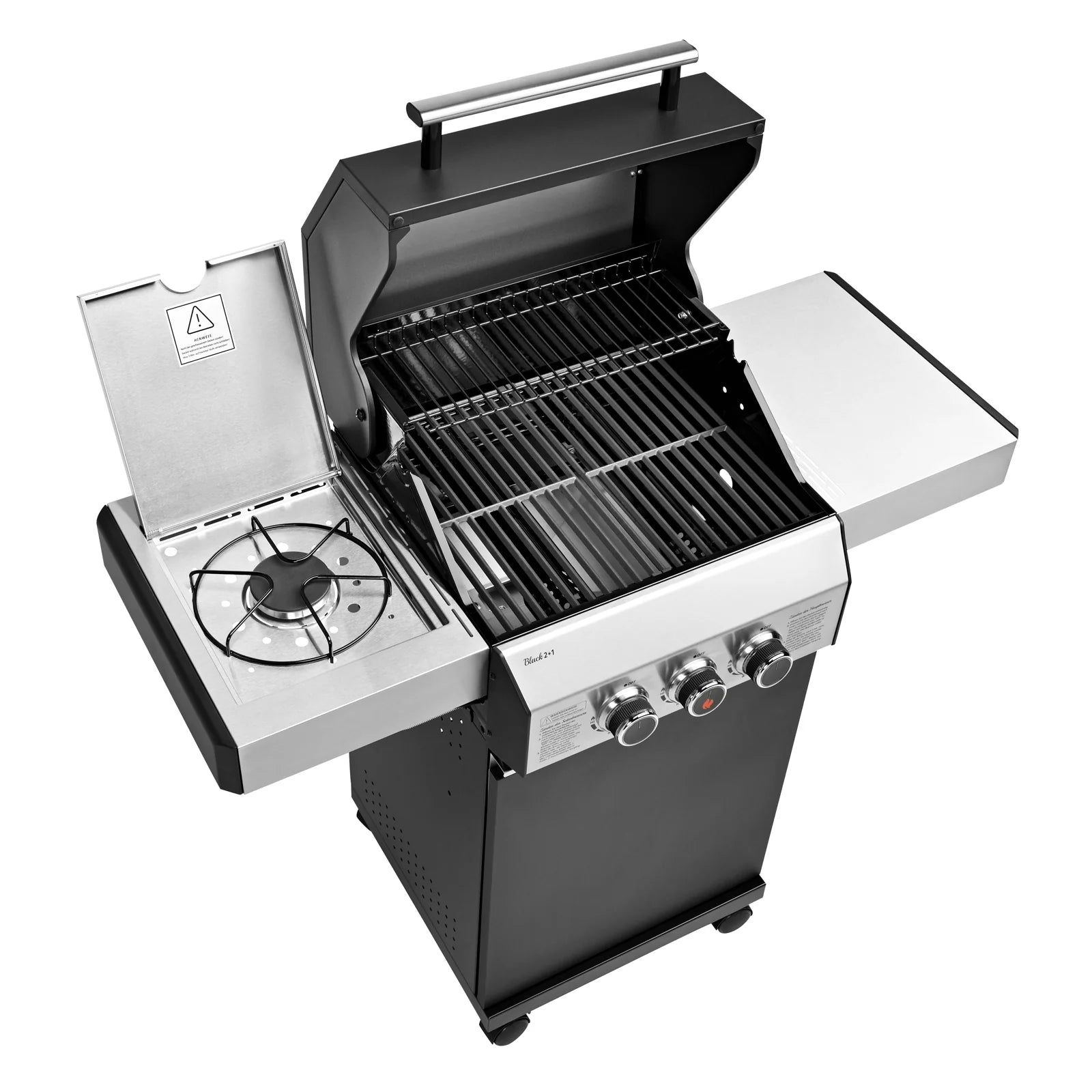 2025 Grill gazowy CZARNY 2+1