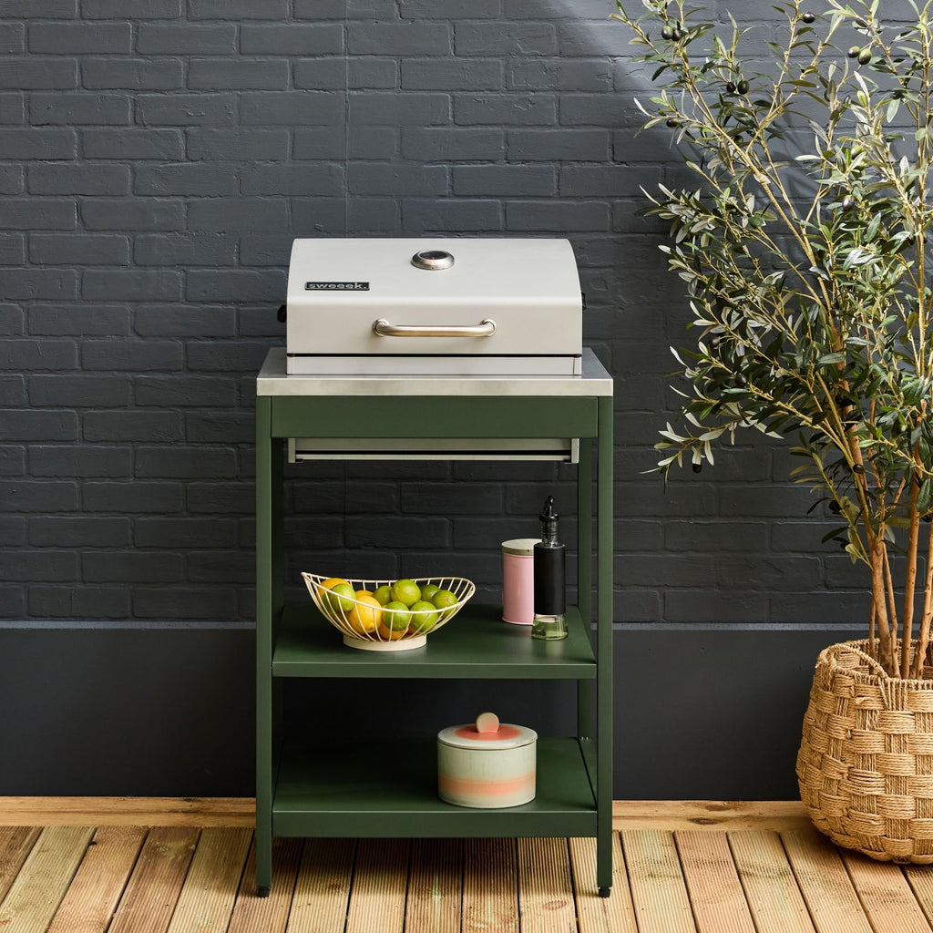 Charcoal grill, stainless steel, chrome-plated grid 2