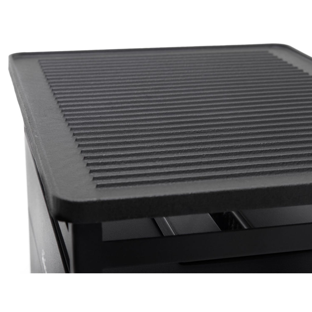 1.5L Ethanol Grill, Red Steel, and Rectangular Cast Iron Griddle