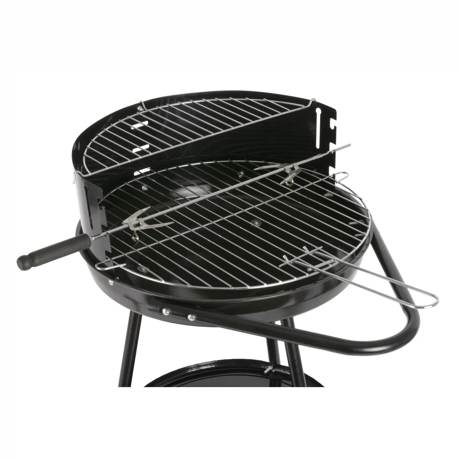 Round barbecue with handles and wheels Idealcasa