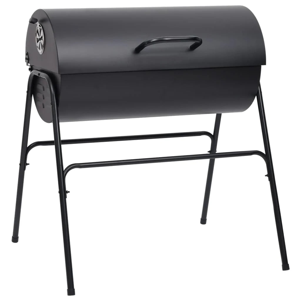 2026 Parrilla con 2 rejillas de cocción negra – Barbacoa portátil de 80x95x90 cm en acero